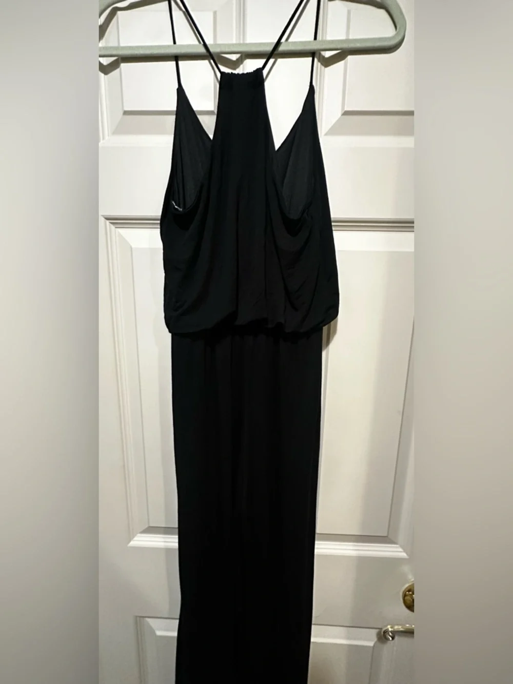 Black Jumpsuit V Neck Racerback Small